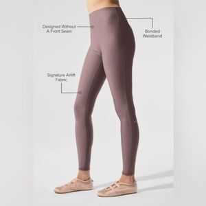 Alo Yoga 7/8 High-Waist Airlift Legging In Mushroom Small New $134